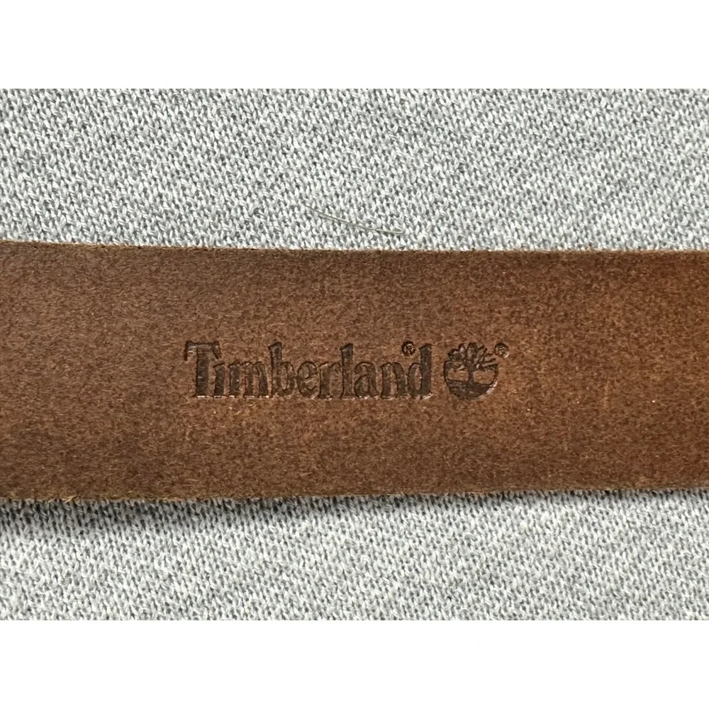 New Timberland Leather Belt Men's 34W Brown